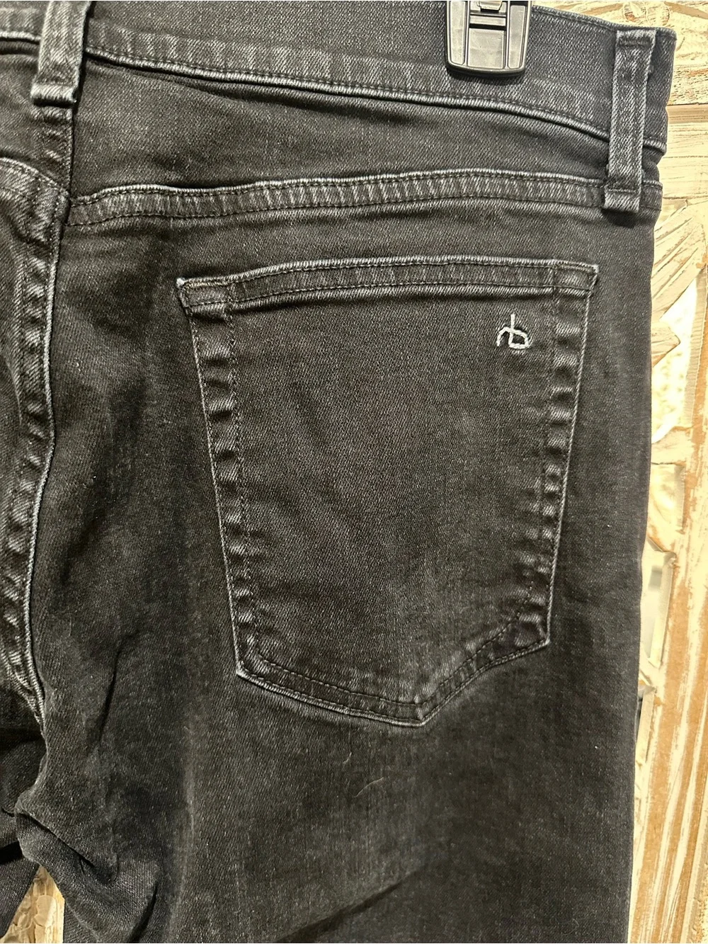 rag & bone Men's Extra Slim Black Jeans